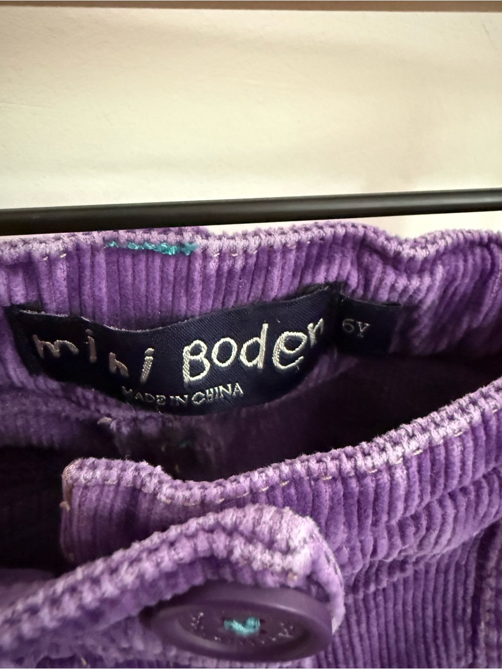 Mini Boden - 6y - purple corduroy pants - Picture 6 of 11